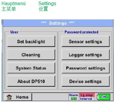 DP500設置菜單說明